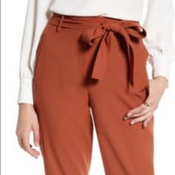 Halogen Pants - Halogen Tie waist pants Sz 16 rust sequoia